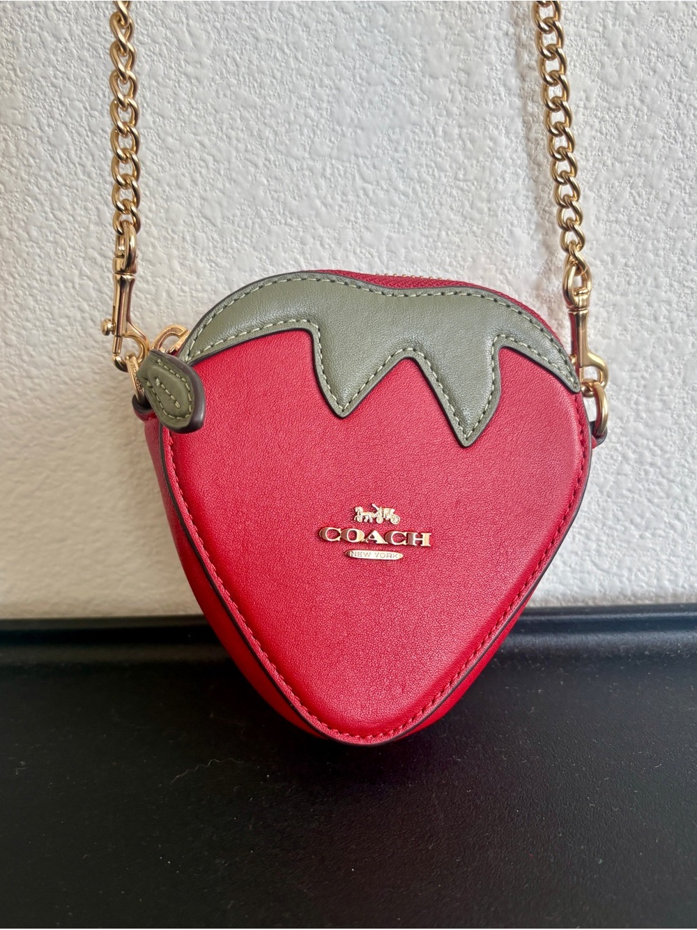 Coach strawberry coin purse